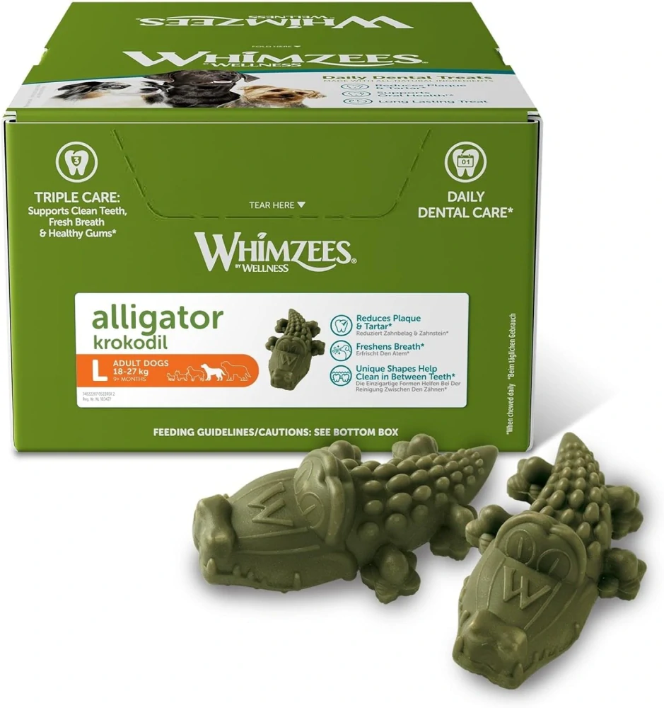 Dentální krokodýl Whimzees - L 12 cm