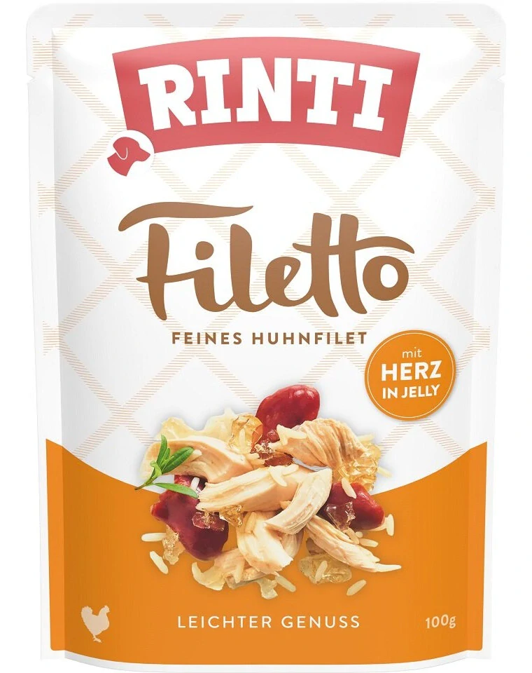 Rinti Filetto in Jelly Chicken&Poultry hearts drůbeží a kuřecí srdíčka v želé 100 g