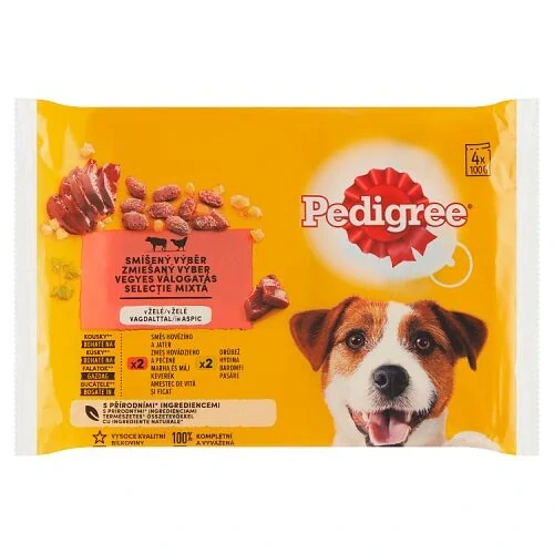 Pedigree kapsička hovězí/játra v želé 100 g