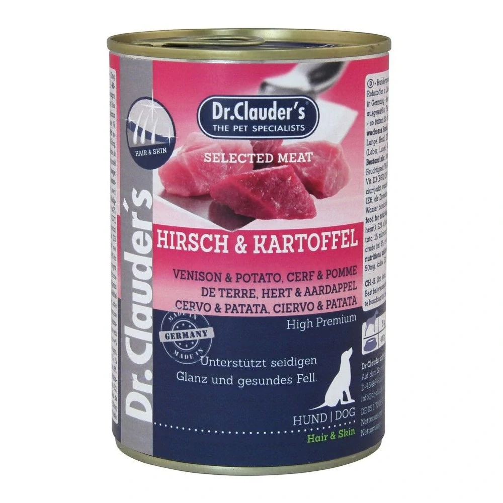 Dr.Clauder´s 400g Hirsch & Kartoffel (jelen s bramborem)