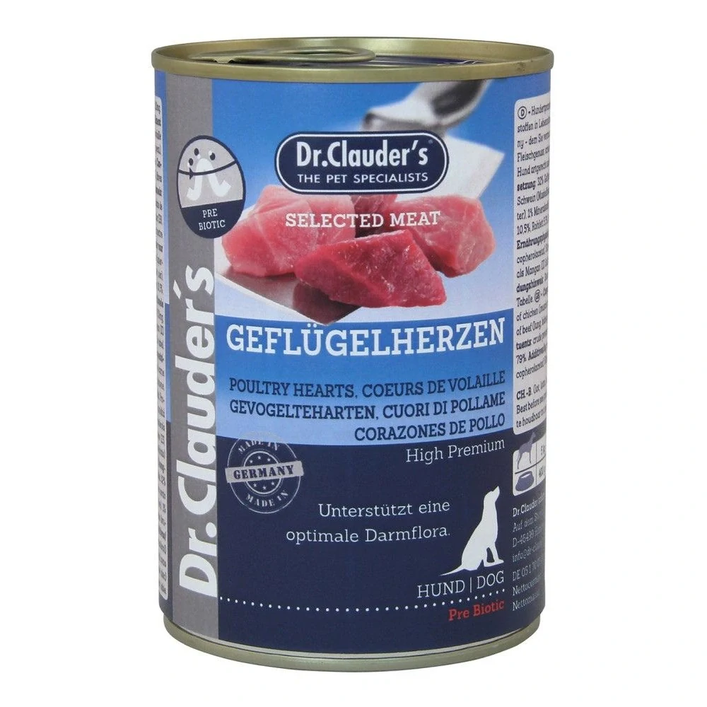 Dr.Clauder´s 400g Geflügelherzen (drůbeží srdce) dog