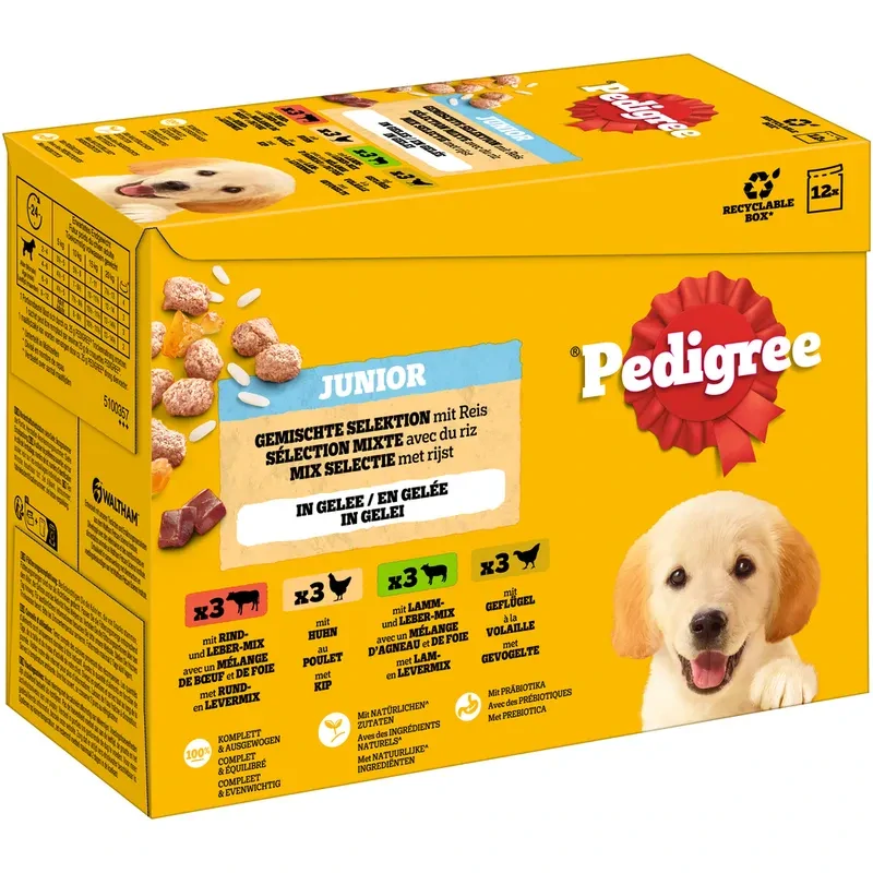 Pedigree kapsička junior 100 g v želé - MIX chutí