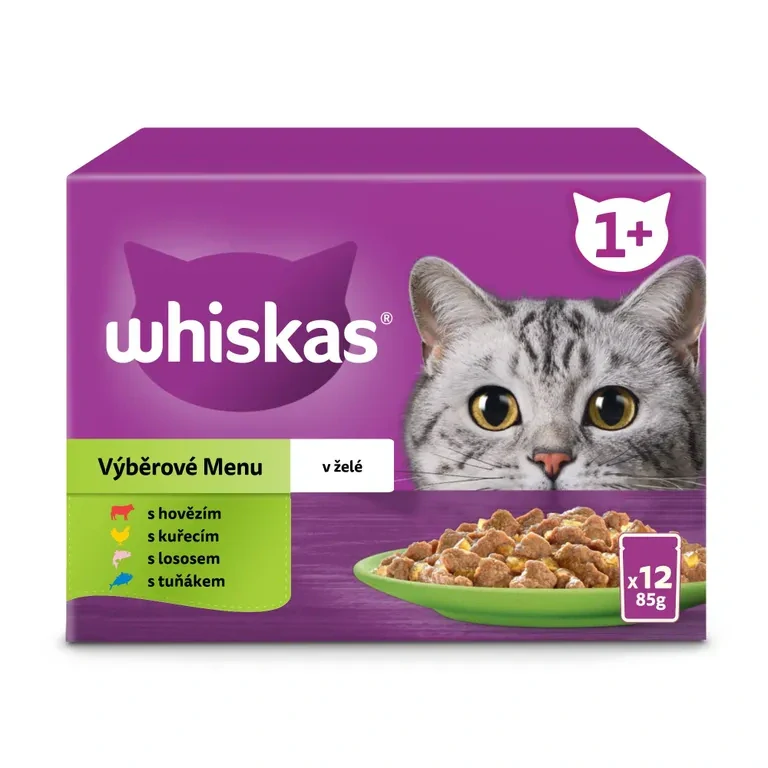 Whiskas kapsička v želé mix chutí 85 g