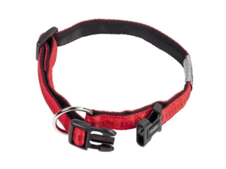 Obojek NOBBY Soft Grip nylonový červený 1x20-30cm