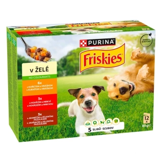 Friskies kapsičky - hovězí, kuře, jehně v želé MIX 85 g
