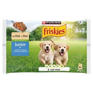 Friskies kapsičky junior - kuře s mrkví ve šťávě 85 g
